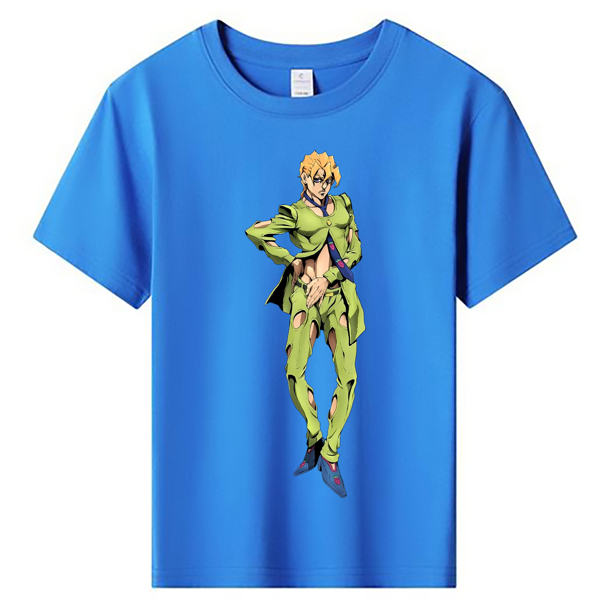 （画像用） ジョジョの奇妙な冒険 パンナコッタ?フー JoJo's Bizarre Adventure Pannacotta Fugo 綿100％キッズTシャツ（フロントプリント）